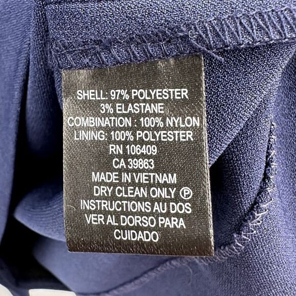 Chelsea Rose Navy Blue Sleeveless Mini Dress Lace Overlay bodice Size 8 Stretch - Picture 6 of 10